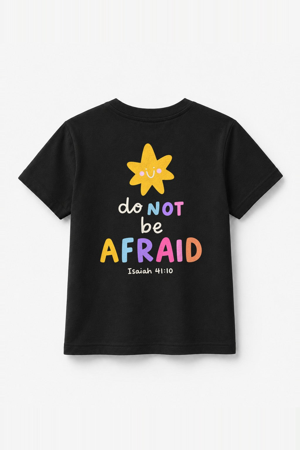 Kinder T-Shirt „Do not be afraid“ in Schwarz