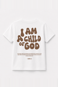 Child of God Kinder-T-Shirt Weiß, Rückenprint