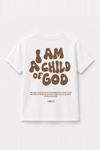 Child of God Kinder-T-Shirt Weiß, Rückenprint
