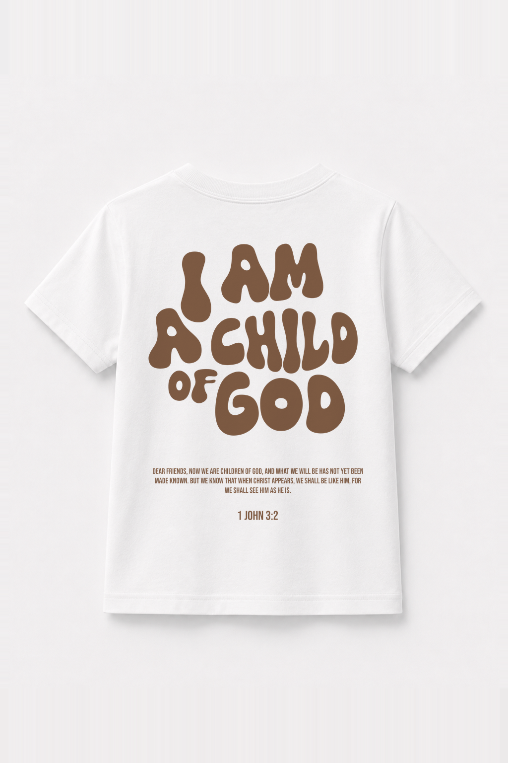 Child of God Kinder-T-Shirt Weiß, Rückenprint