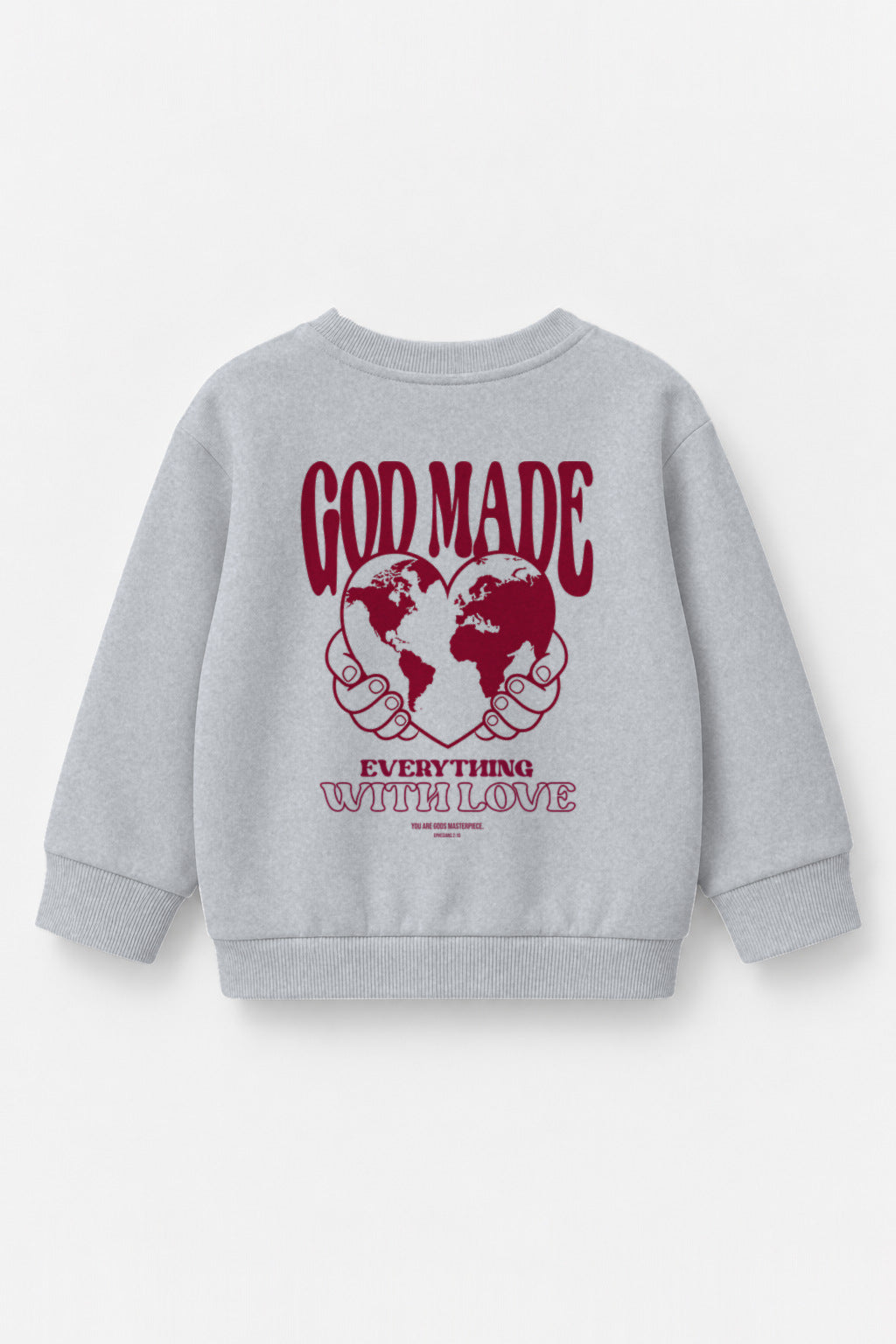 God made Kinder-Sweater in Grau meliert