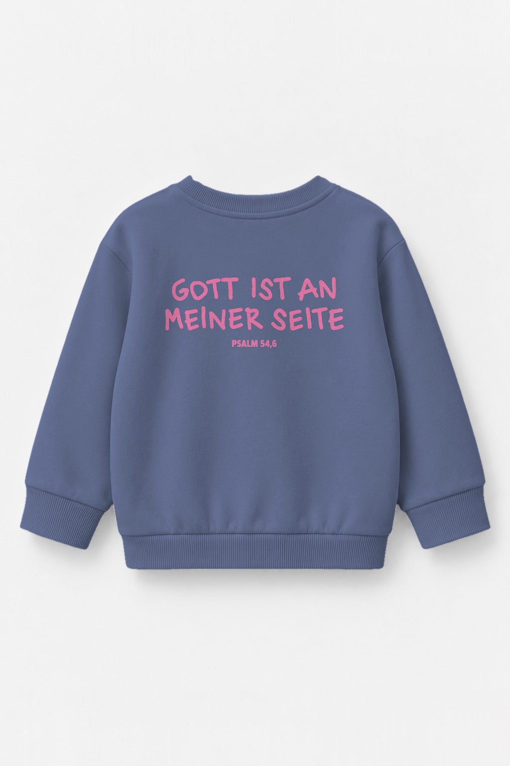 Gott ist an meiner Seite Kinder-Sweater in Blau
