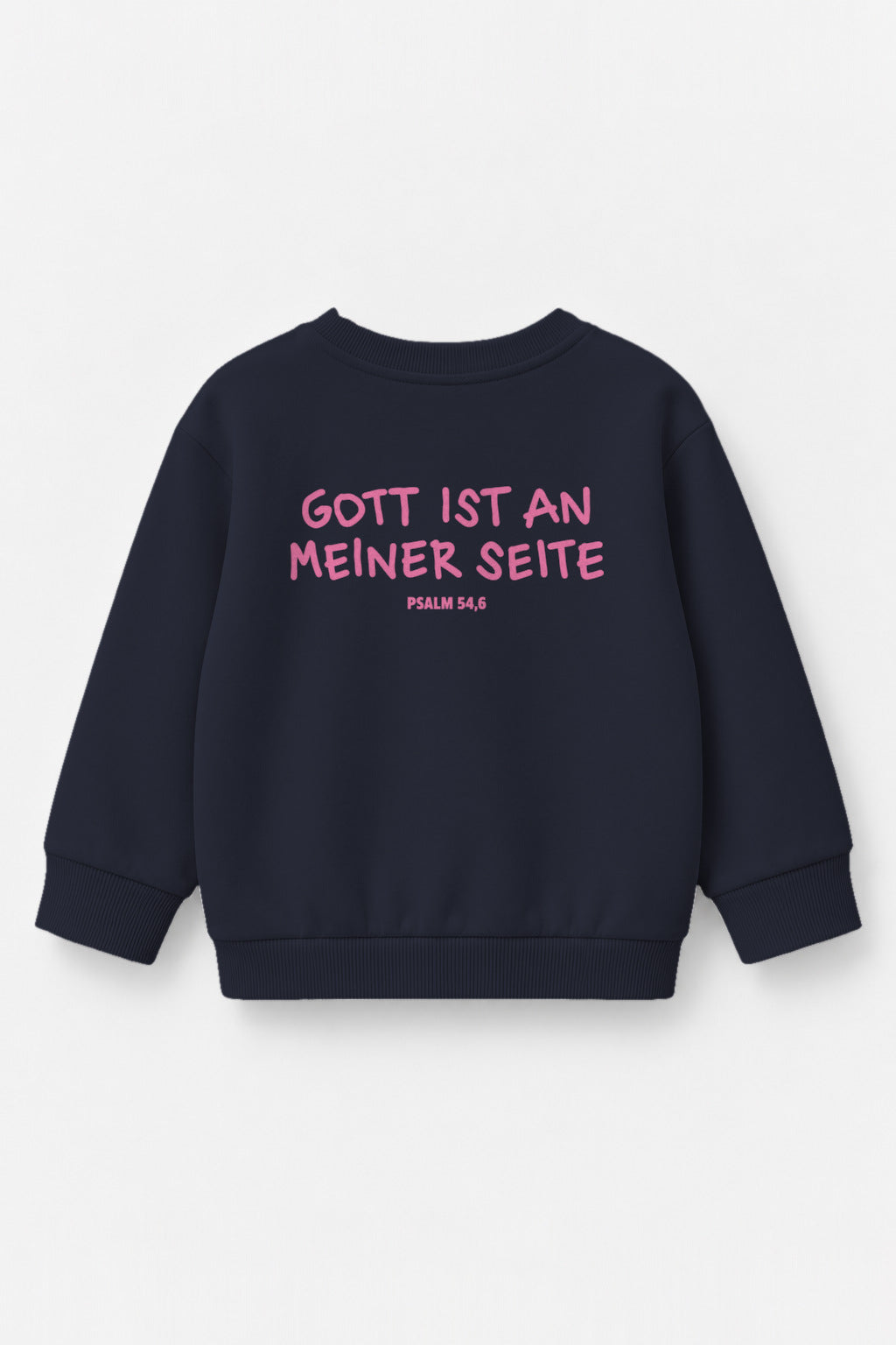 Gott ist an meiner Seite Kinder-Sweater in Navy