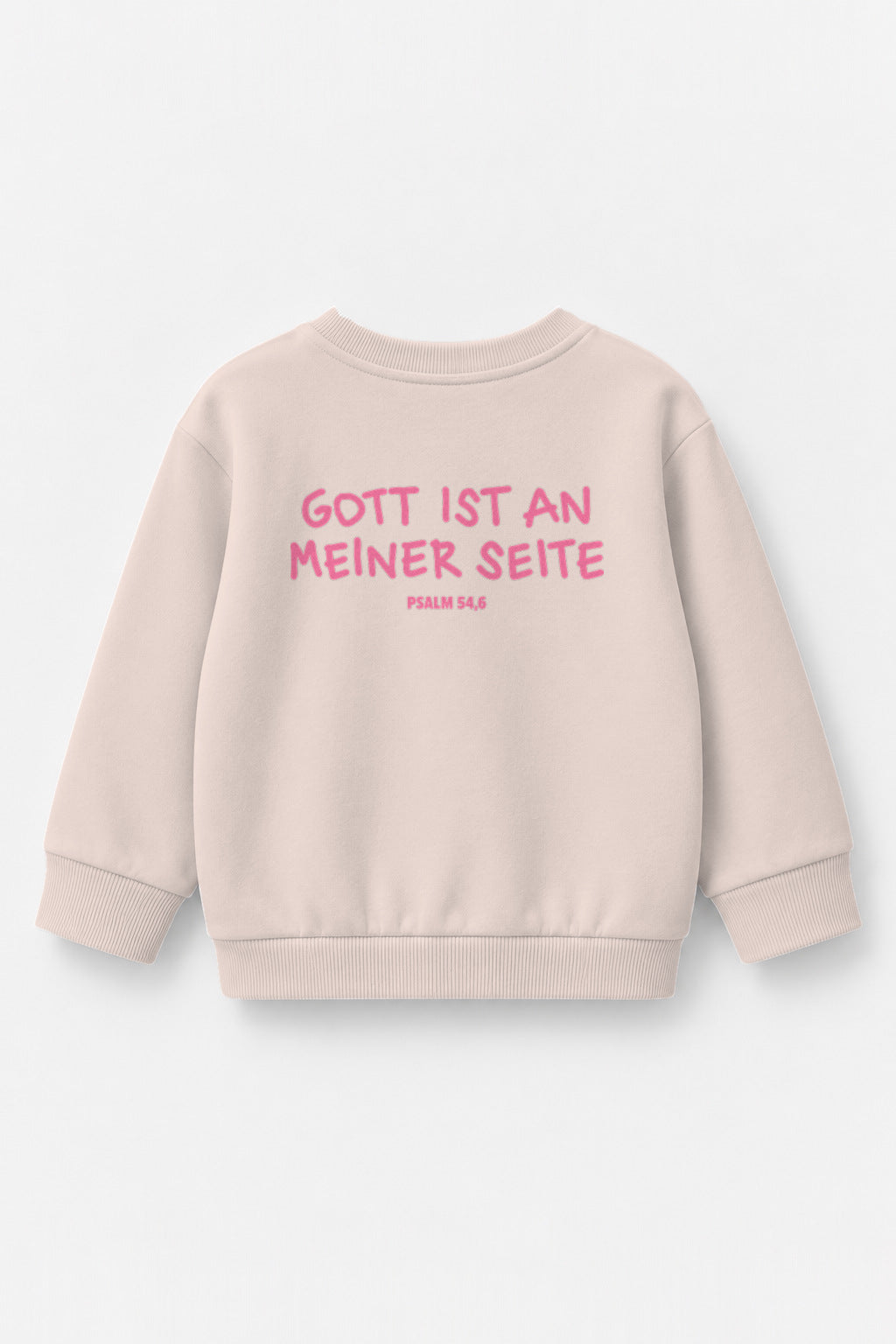 Gott ist an meiner Seite Kinder-Sweater in Rosa