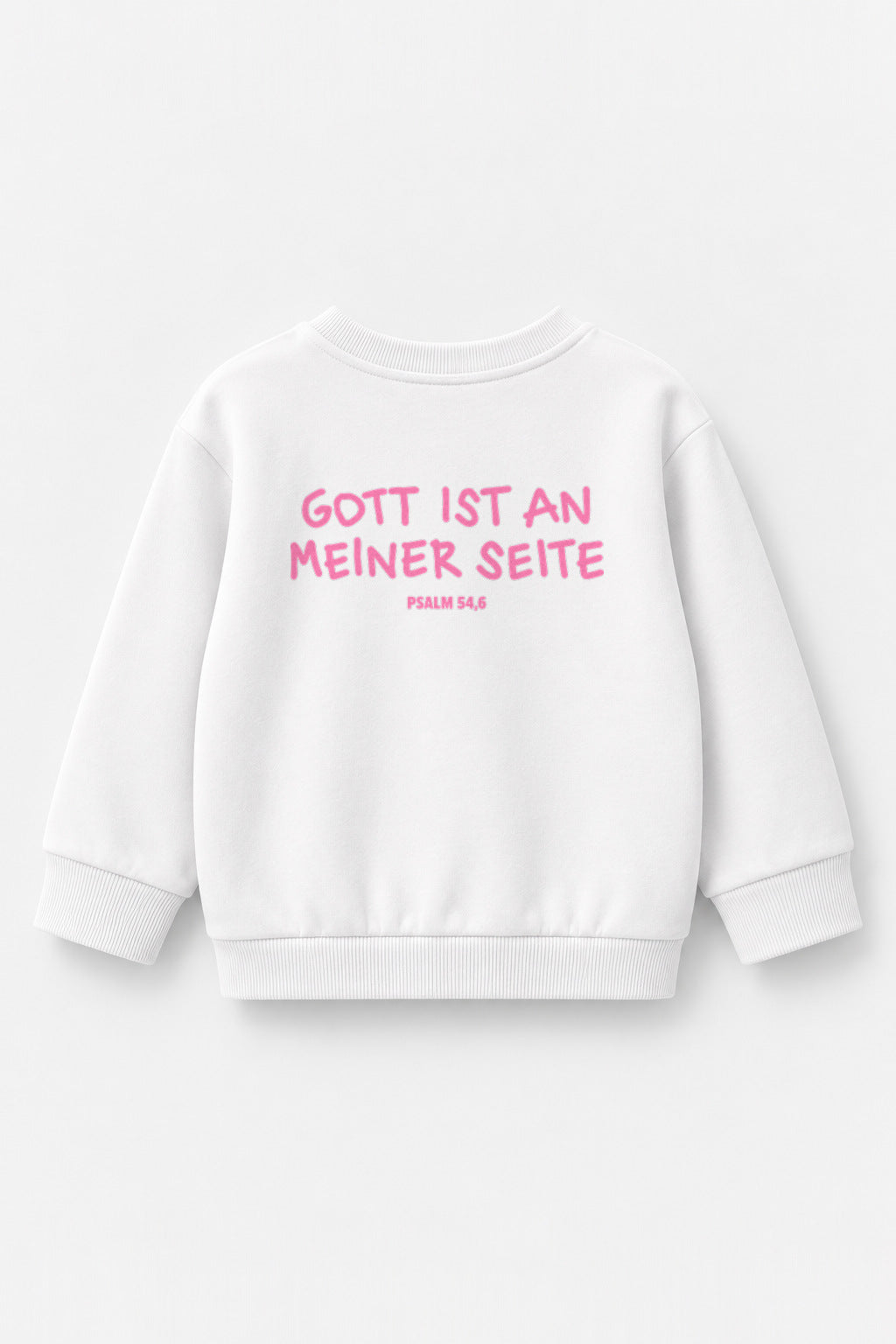 Gott ist an meiner Seite Kinder-Sweater in Weiß