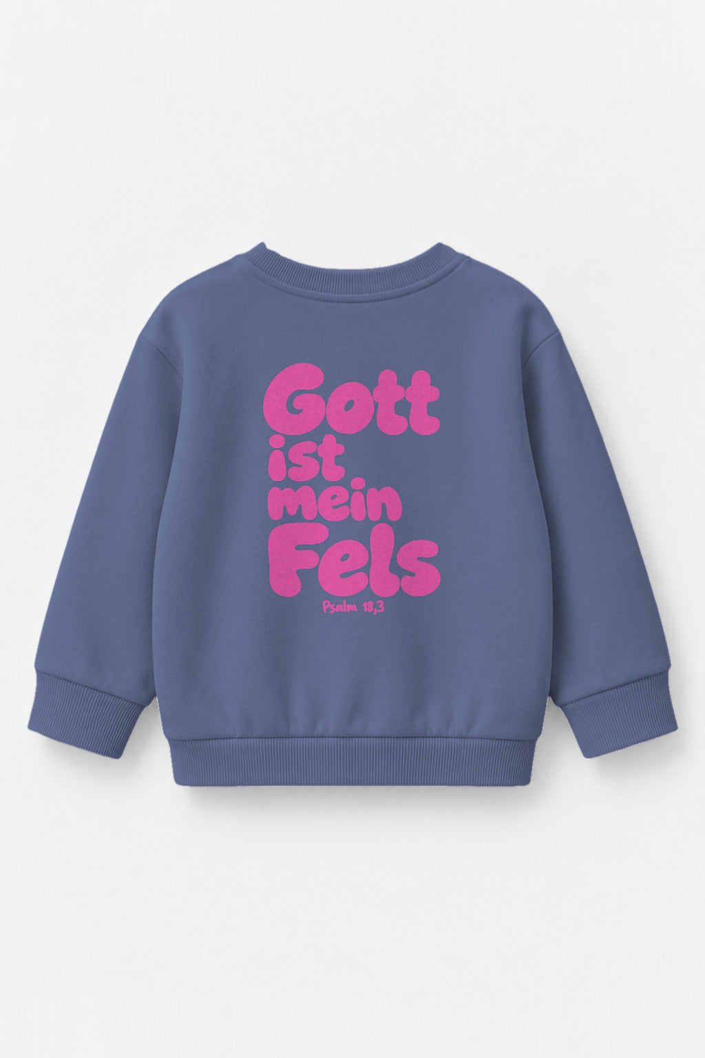 Gott ist mein Fels Kinder-Sweater in Blau