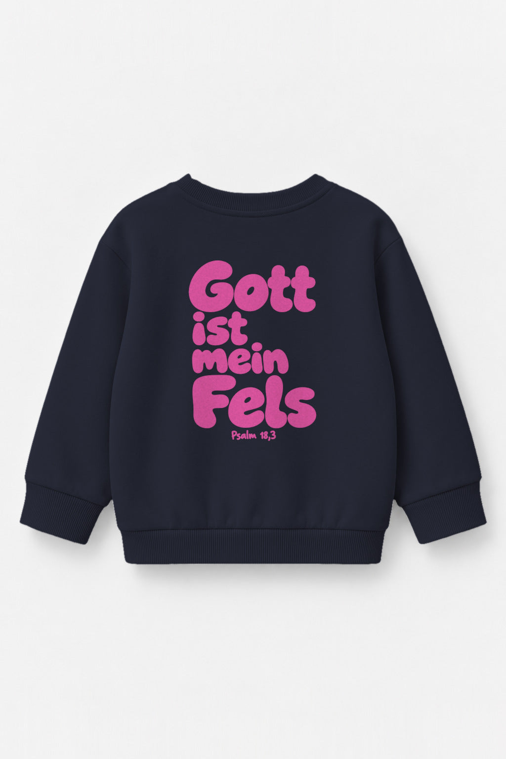 Gott ist mein Fels Kinder-Sweater in Navy