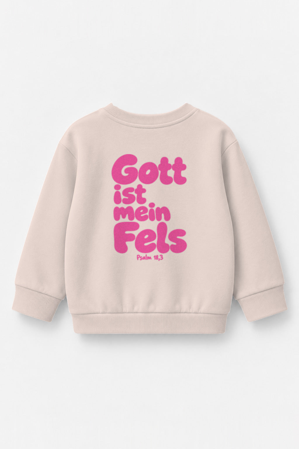 Gott ist mein Fels Kinder-Sweater in Rosa