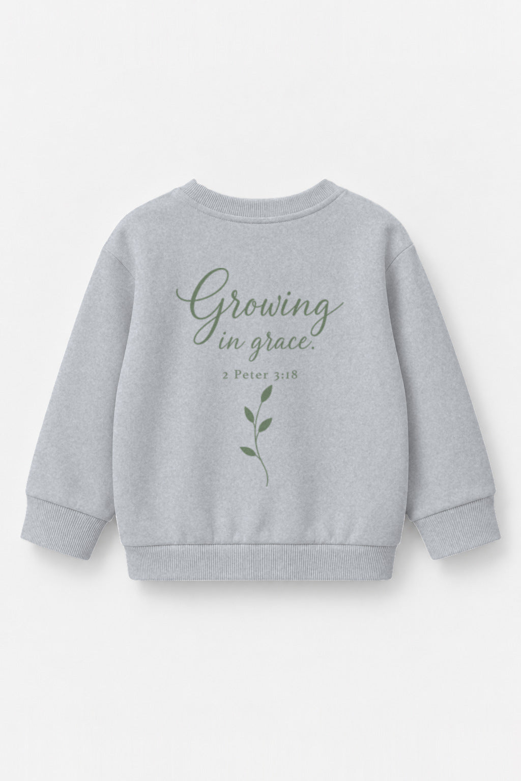 Grow in grace Kinder-Sweater in Grau meliert