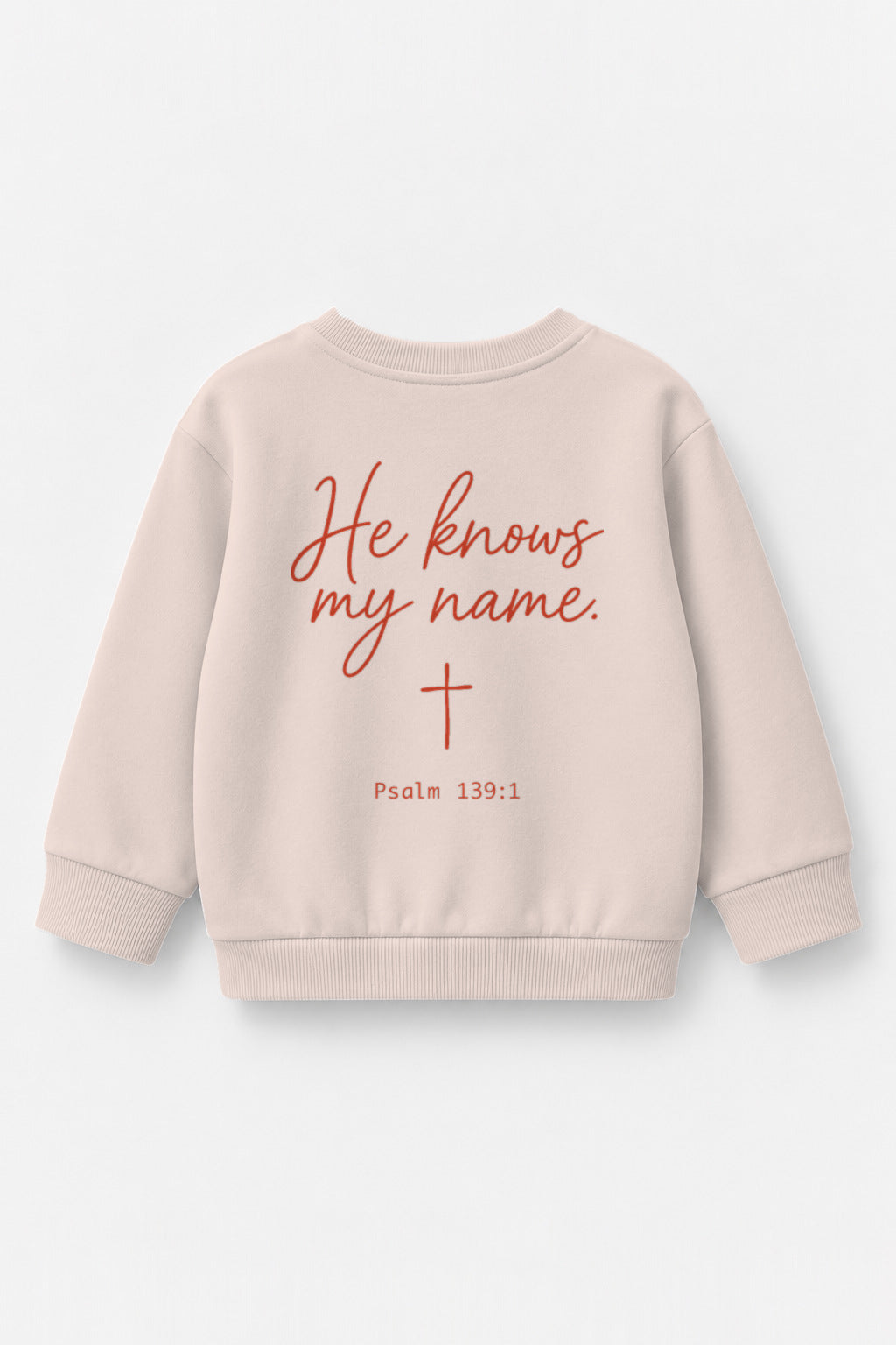 He knows my name Kinder-Sweater in Rosa