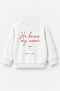 He knows my name Kinder-Sweater in Weiß