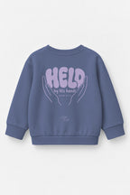 Held by his Hands Kinder-Sweater in Blau