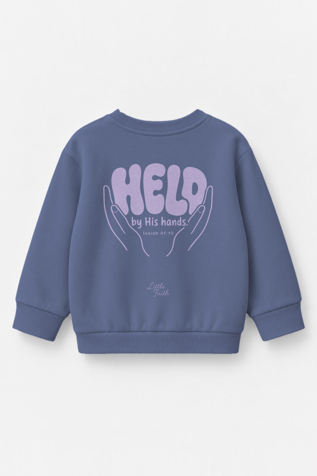 Held by his Hands Kinder-Sweater in Blau