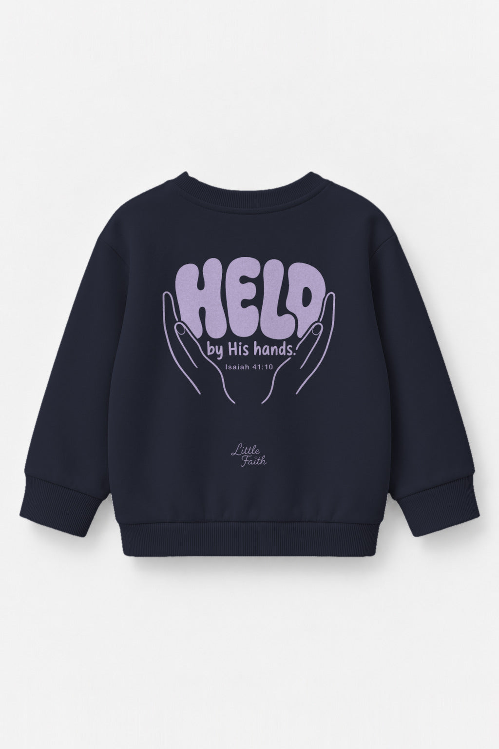 Held by his Hands Kinder-Sweater in Navy