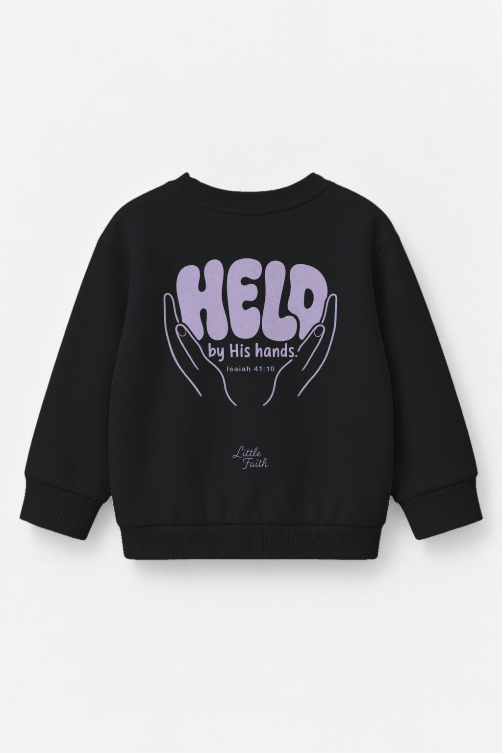 Held by his Hands Kinder-Sweater in Schwarz