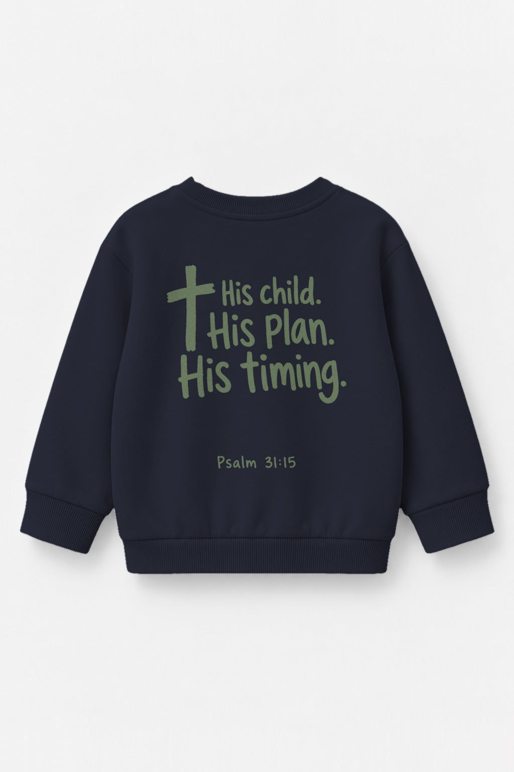 His Child. His Plan. His Timing. Kinder-Sweater in Navy