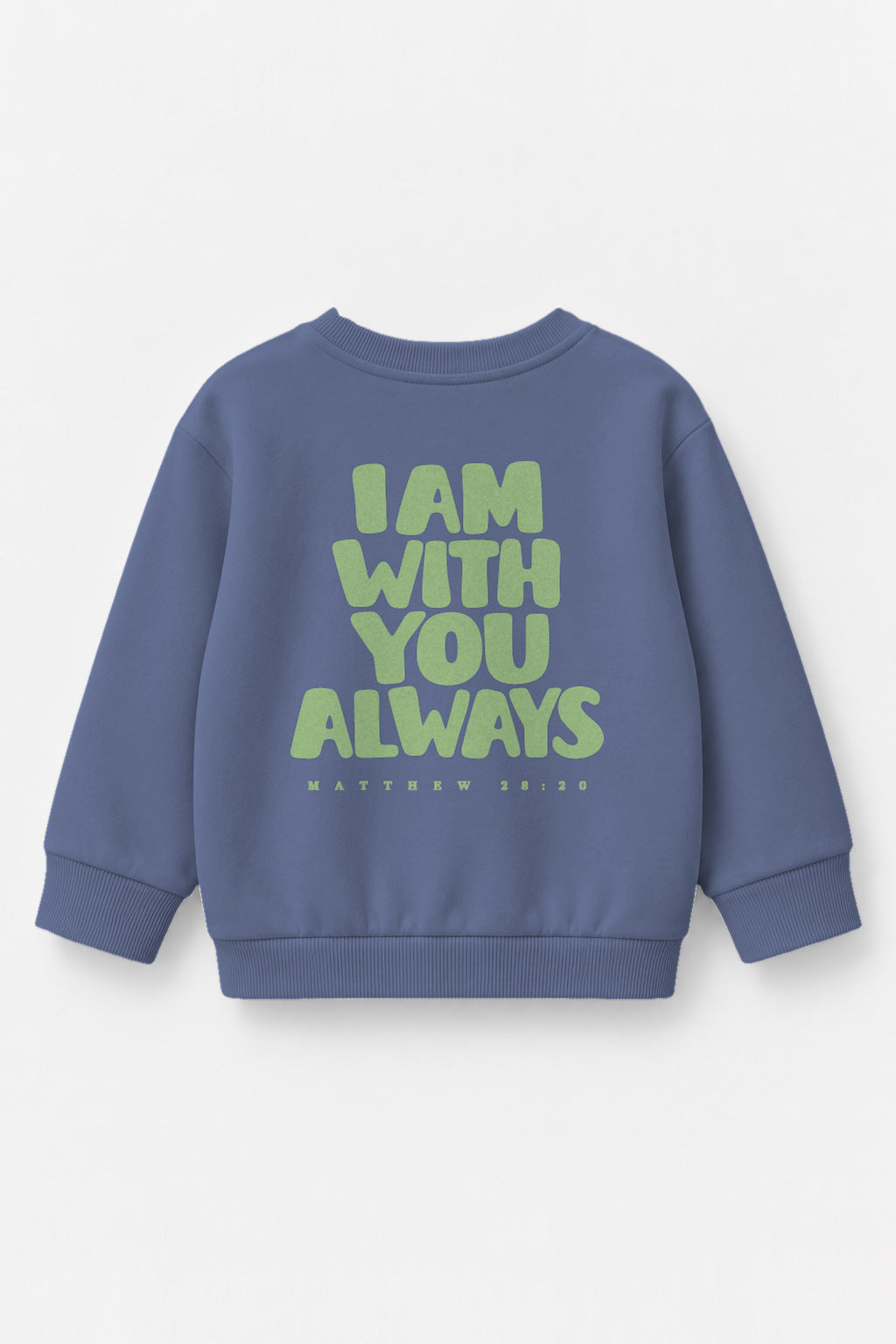 I am with you always Kinder-Sweater in Blau