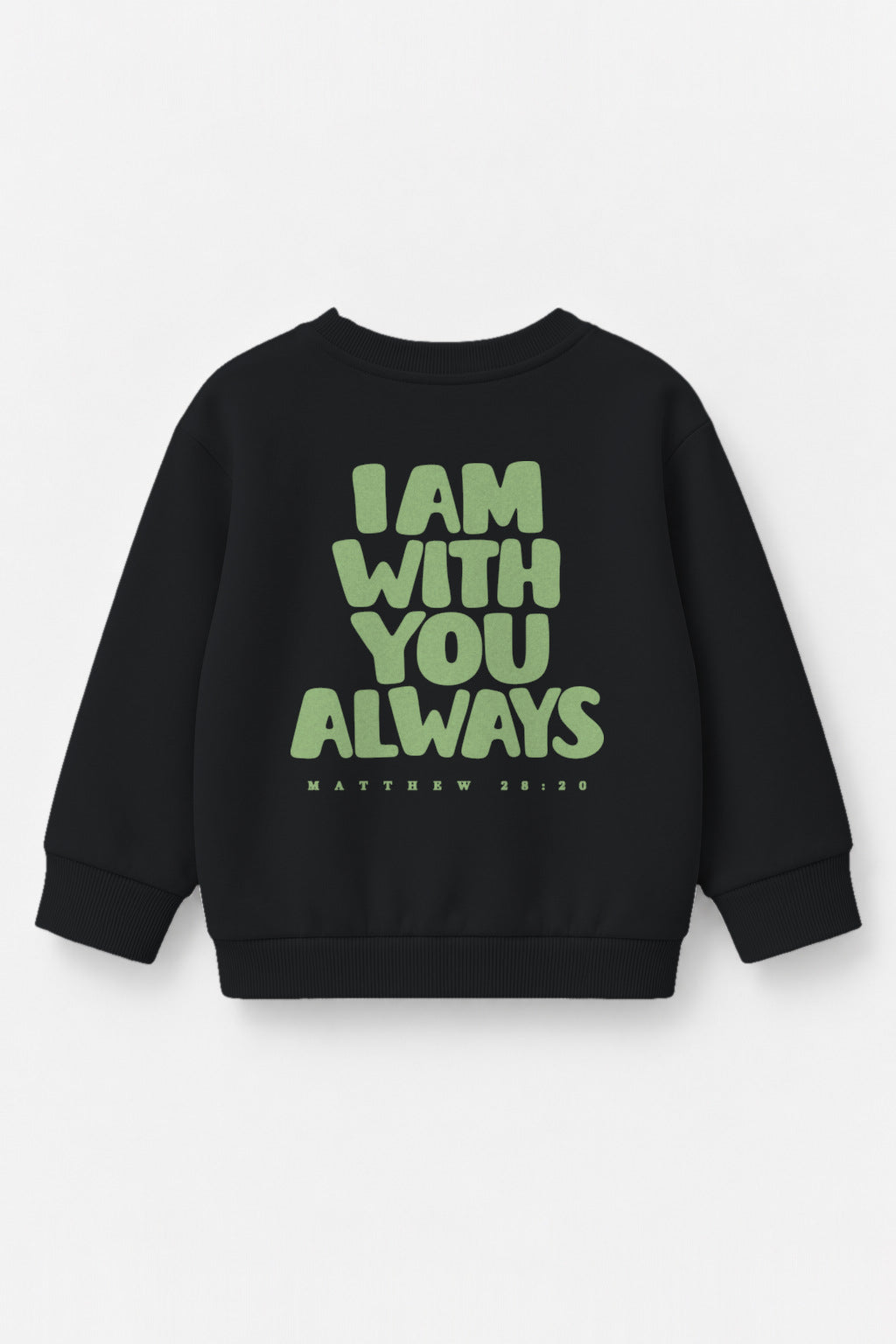 I am with you always Kinder-Sweater in Schwarz