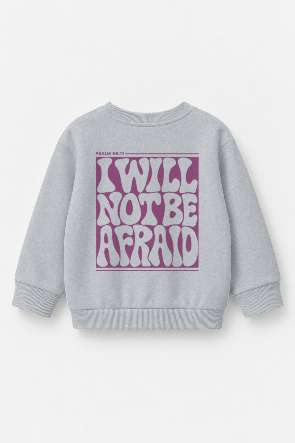 I will not be afraid Kinder-Sweater in Grau meliert