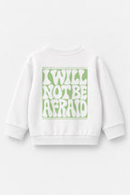 I will not be afraid Kinder-Sweater in Weiß