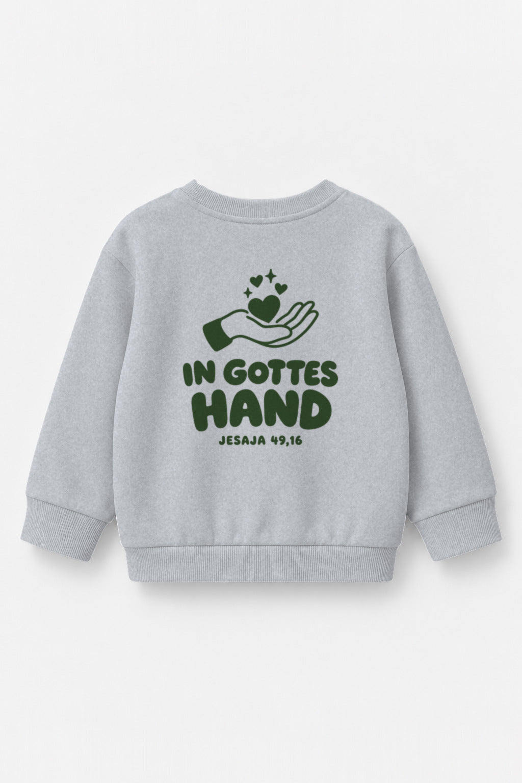In Gottes Hand Kinder-Sweater in Grau meliert