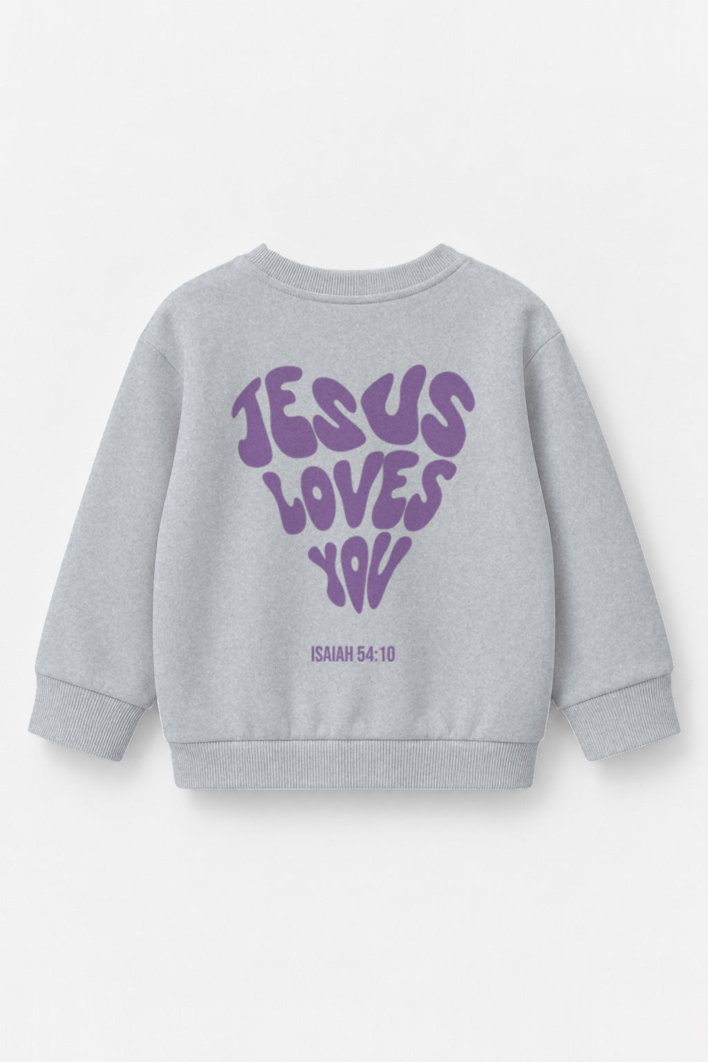 Jesus loves you Kinder-Sweater in Grau meliert