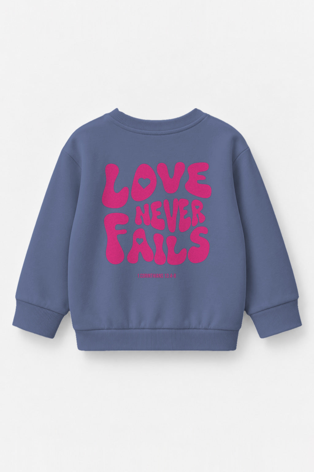 Love never fails Kinder-Sweater in Blau