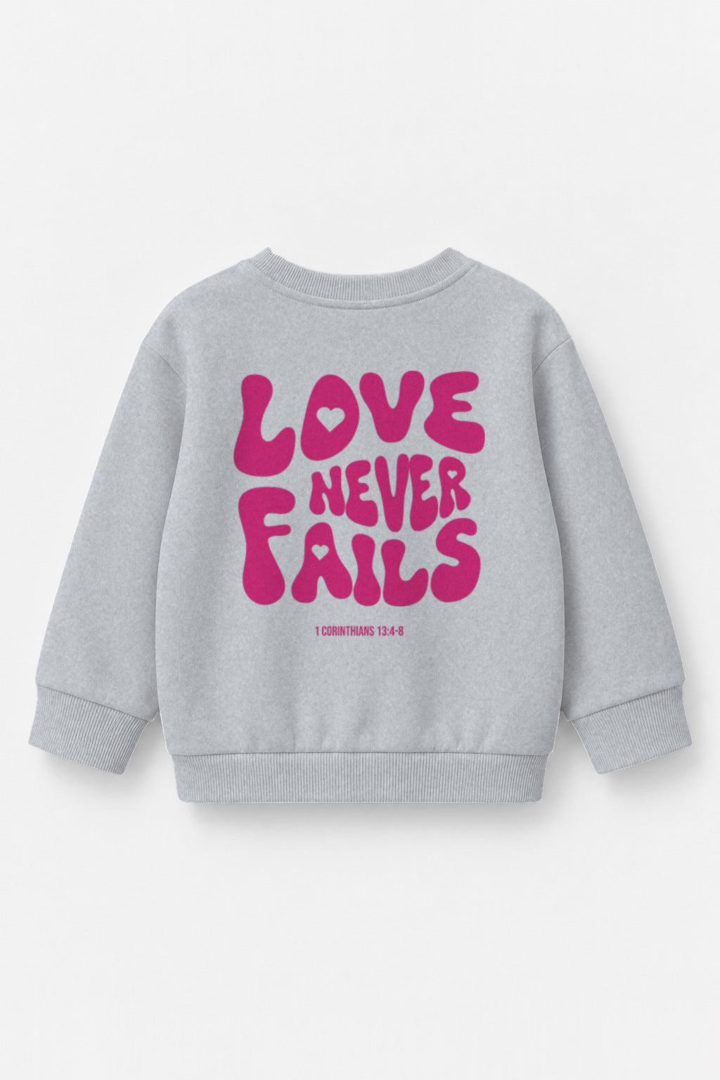 Love never fails Kinder-Sweater in Grau meliert