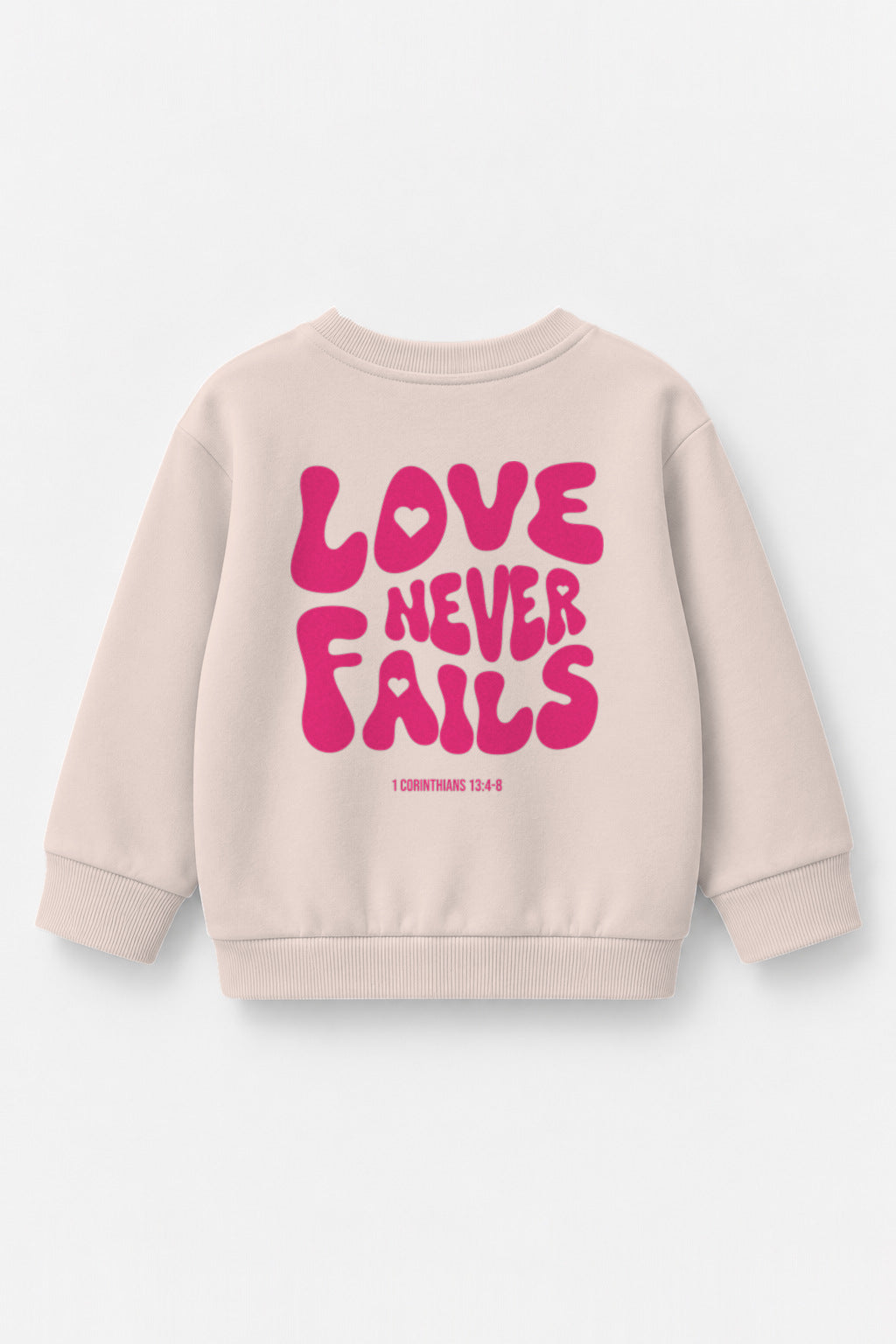 Love never fails Kinder-Sweater in Rosa
