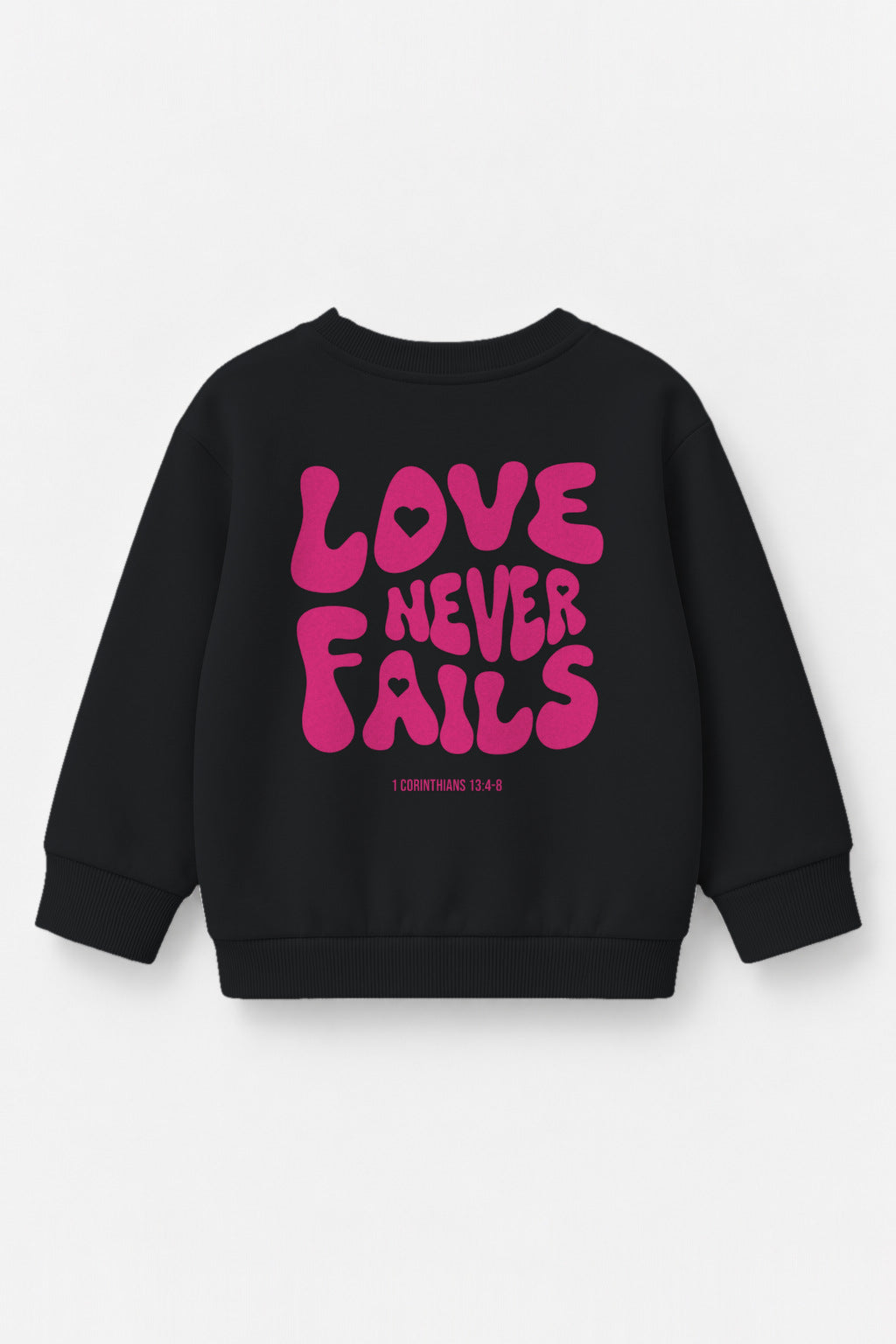 Love never fails Kinder-Sweater in Schwarz