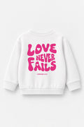 Love never fails Kinder-Sweater in Weiß