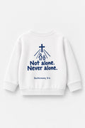 Not Alone. Never Alone. Kinder-Sweater in Weiß