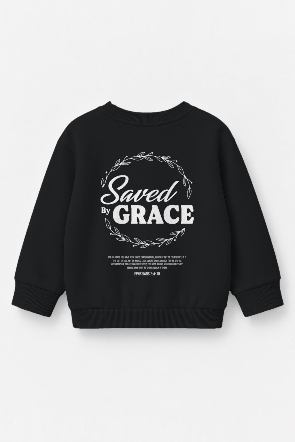 Saved by Grace Kinder-Sweater in Schwarz