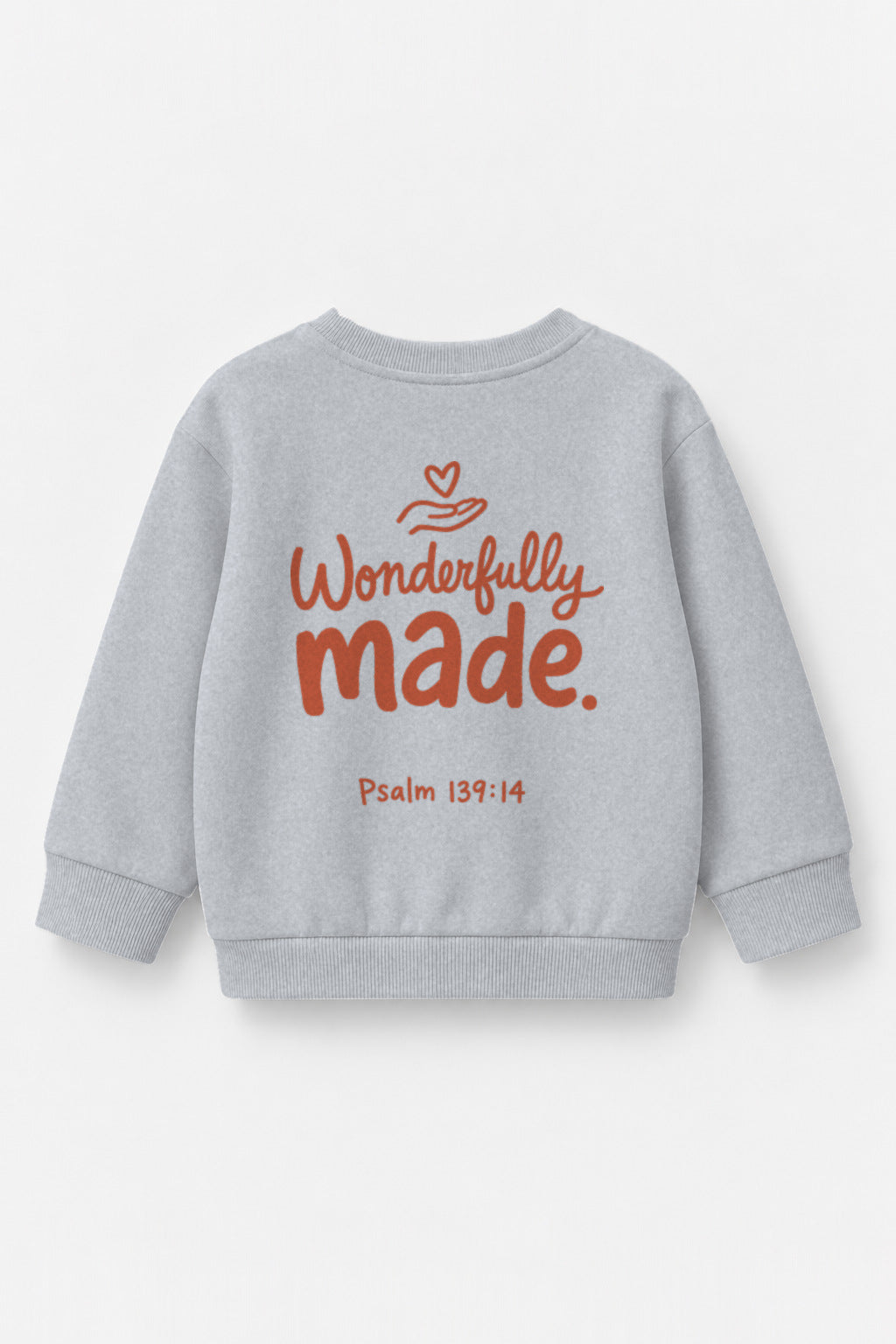 Wonderfully Made Kinder-Sweater in Grau meliert