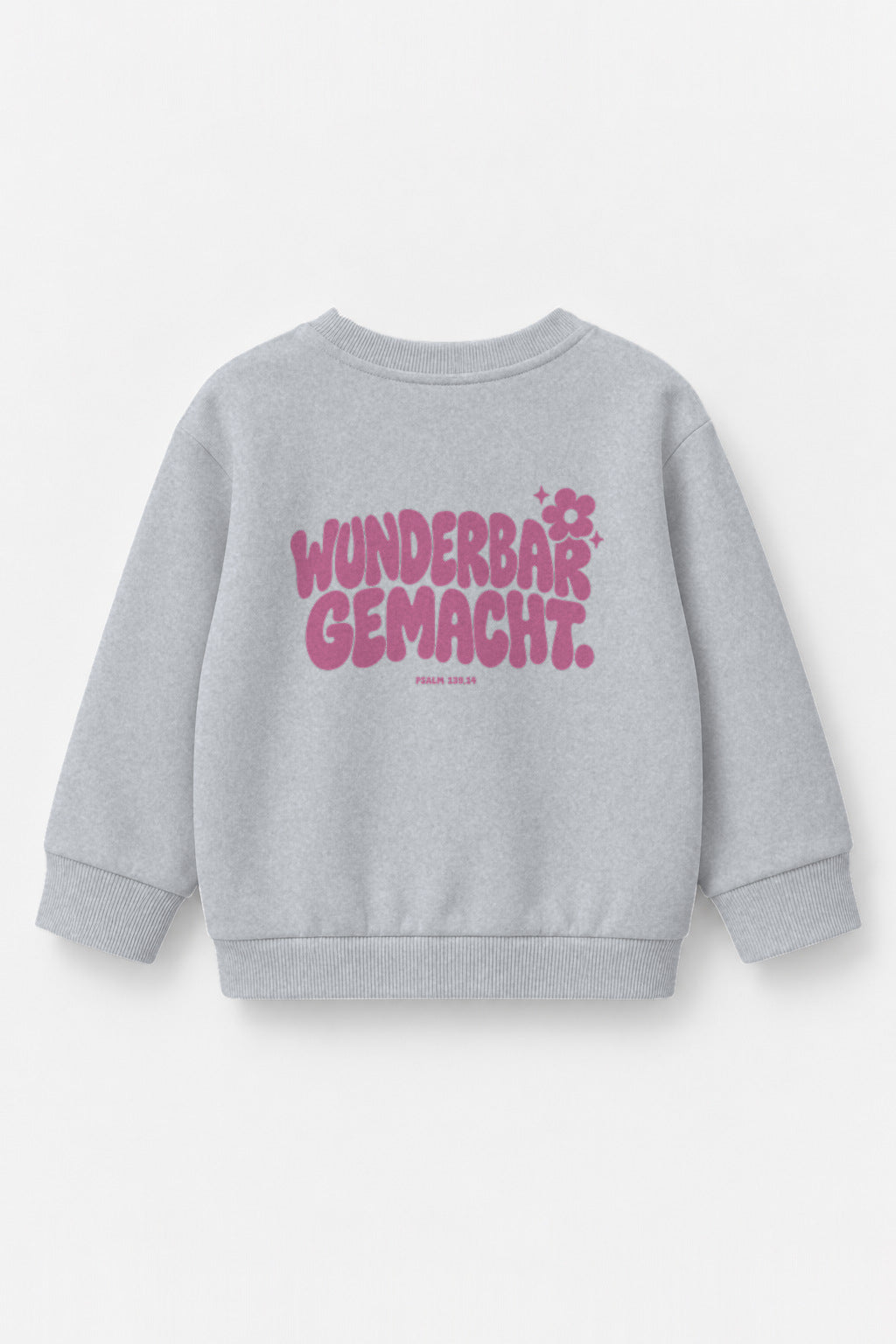 Wunderbar gemacht. Kinder-Sweater in Grau meliert