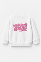 Wunderbar gemacht. Kinder-Sweater in Weiß