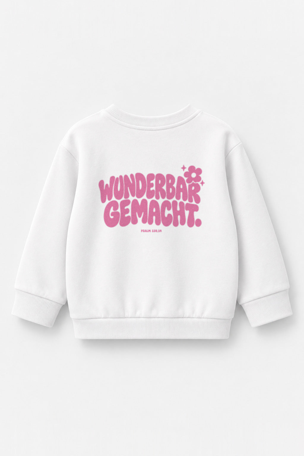 Wunderbar gemacht. Kinder-Sweater in Weiß